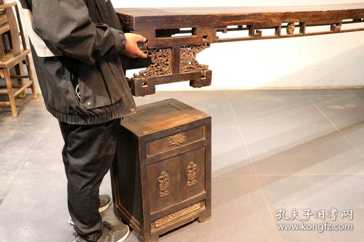 【官器】乾隆,榉木架几案.长305,宽36,高94