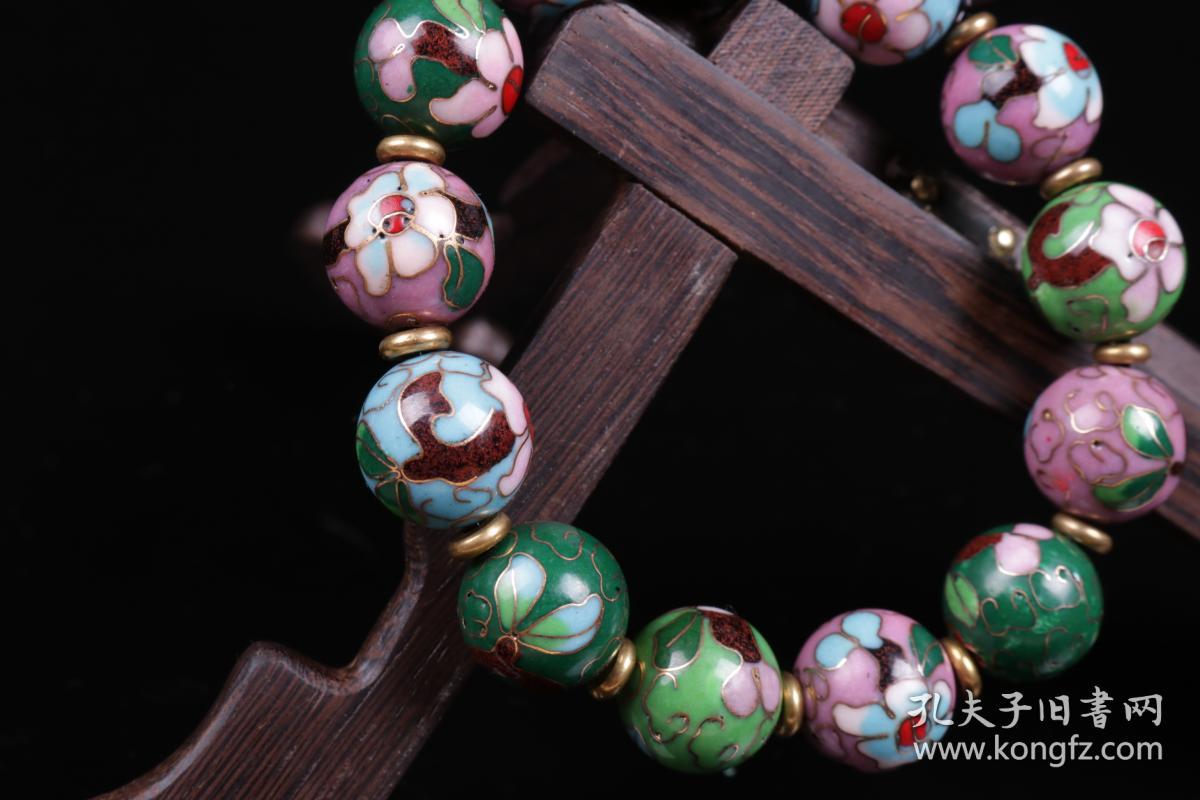 老货景泰蓝掐丝珐琅手串