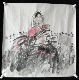 河北省美术家协会会员赵红光国画《西域风情》