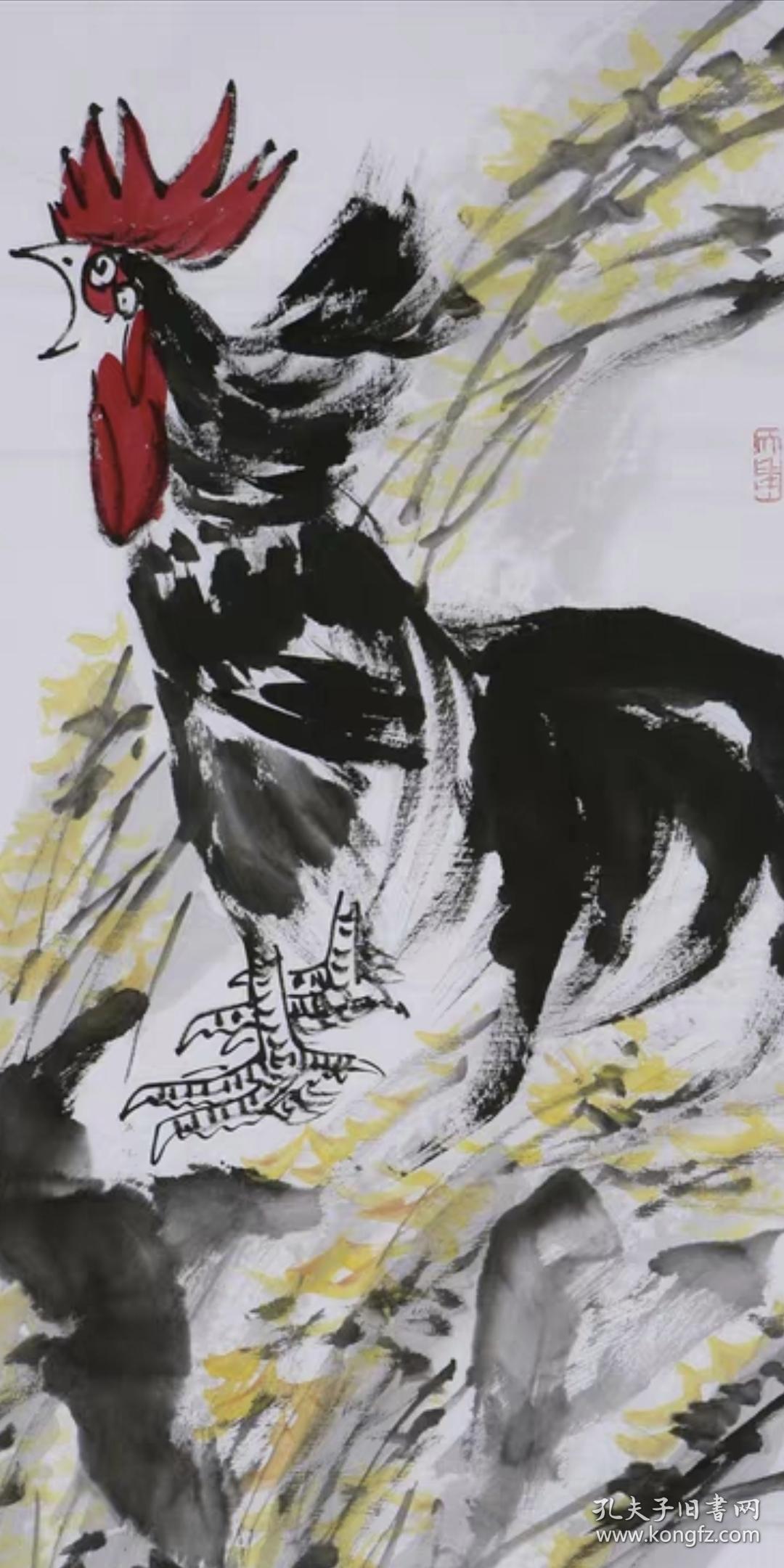 陈大羽名家字画国画公鸡纯手绘