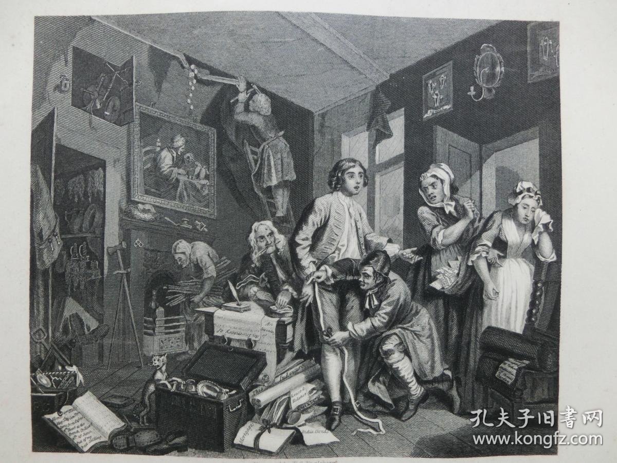 生涯1therakesprogress1850年代钢版画williamhogarth威廉99荷加斯