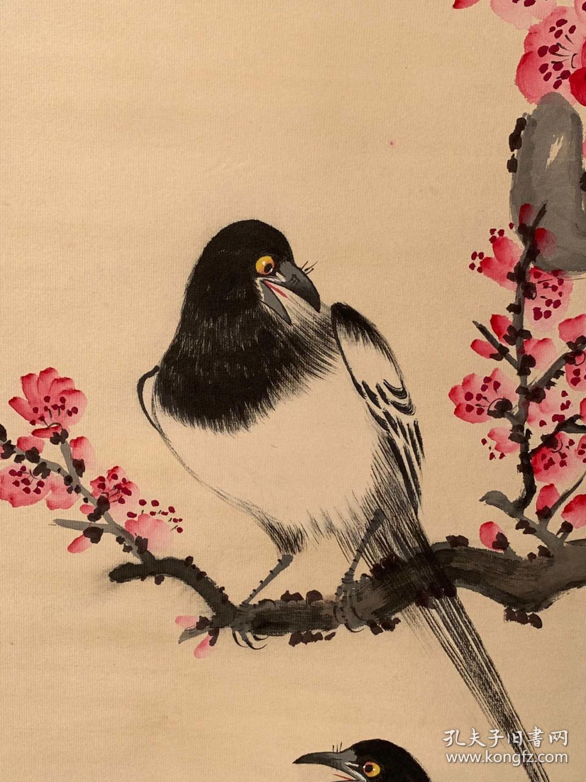 大师金梦石花鸟画 大四尺中堂画 手绘画 画工精细