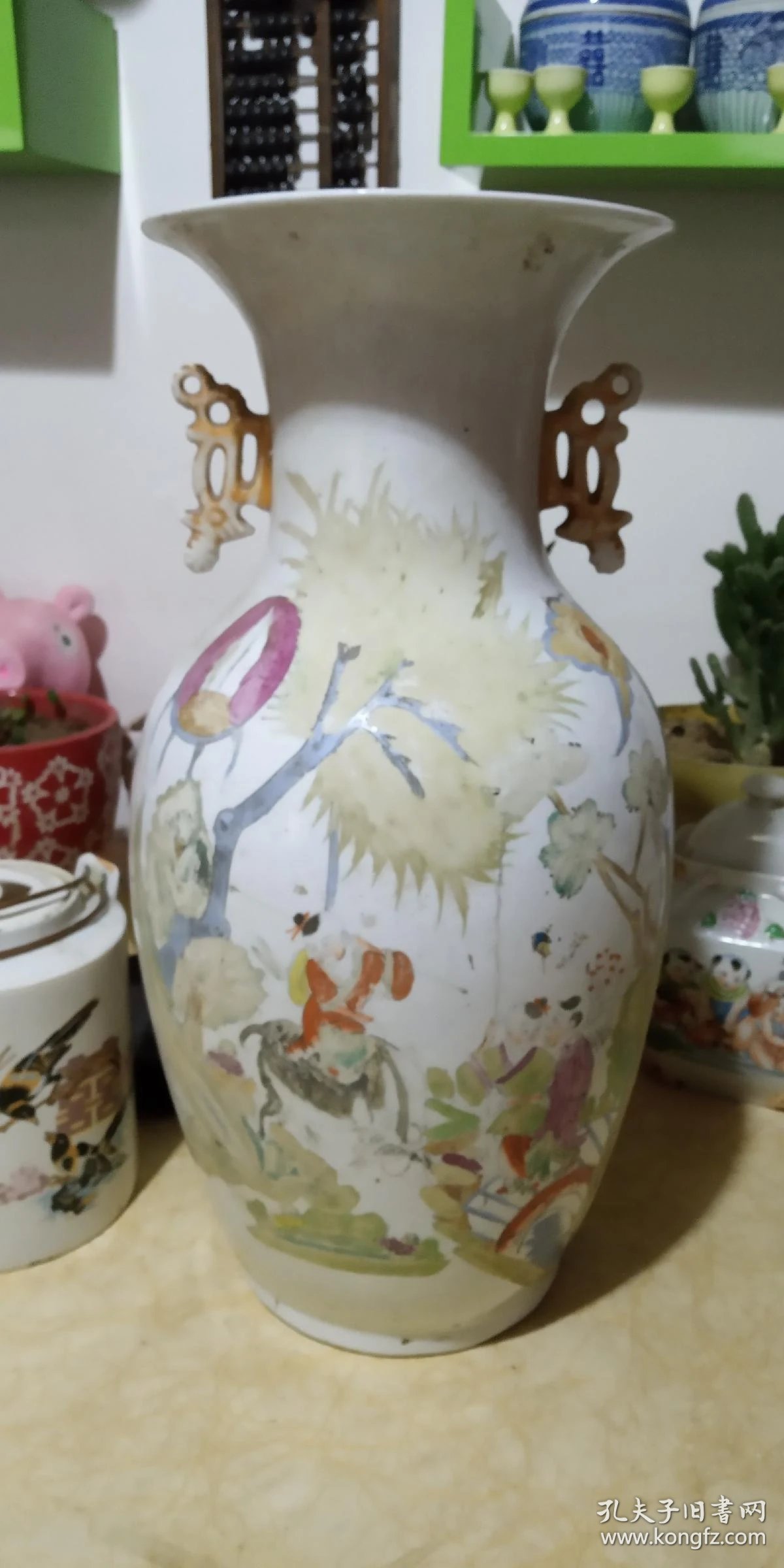 解放初期手绘人物花瓶,150件大瓶,全品无瑕疵.包老保真包到代!
