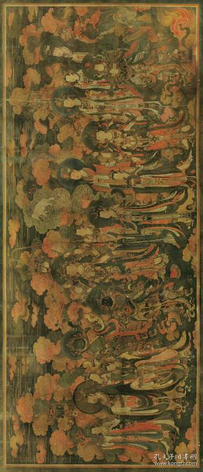 佛画 法海寺壁画 帝释天东全图.最大可做150*349.21厘米(原画210.