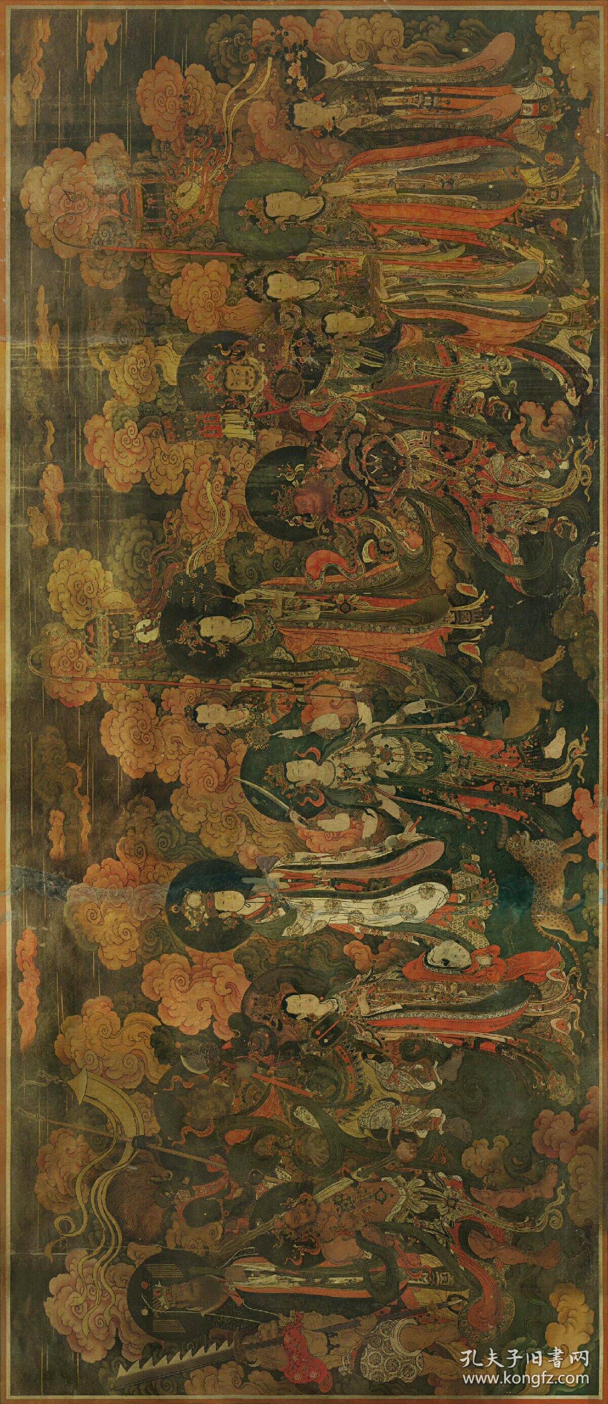 佛画法海寺壁画帝释天西全图1503463厘米原画2106248625厘米宣纸原色