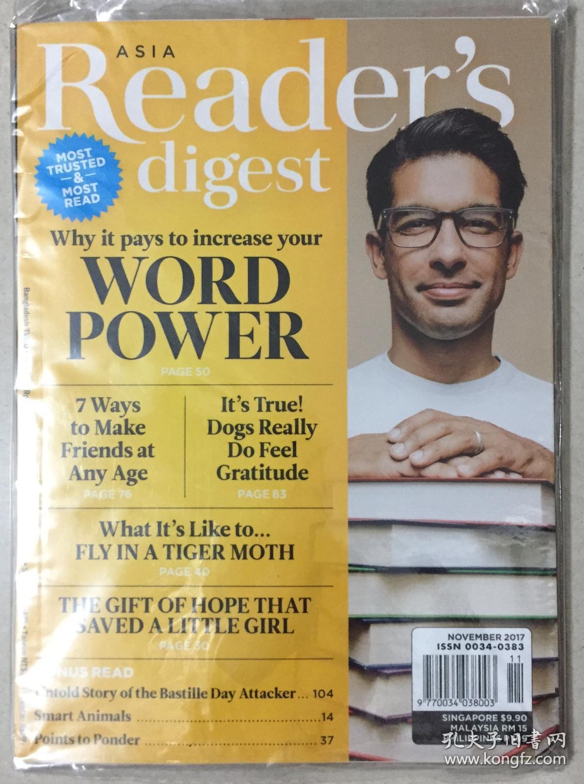 reader·s digest 读者文摘 2017年 第11期 原版外文英文期刊
