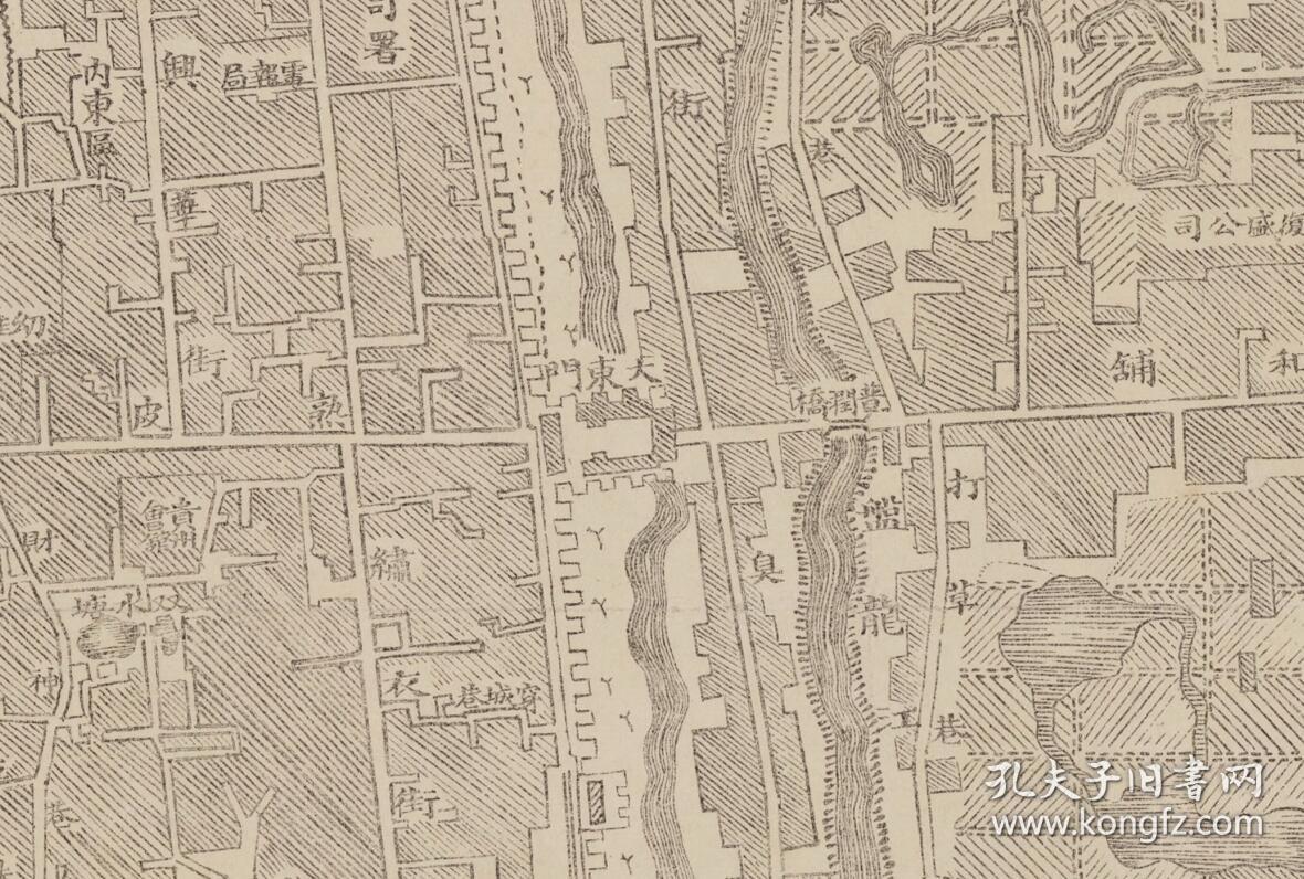 (原图高清复制)(民国昆明市地图,民国昆明老地图,民国昆明地图,民国