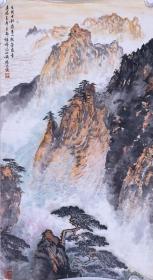 海派老画家 张忠焕 1982年 水墨山水《黄山气象》一幅（纸本托片，约3.8平尺，有钤印） HXTX103030