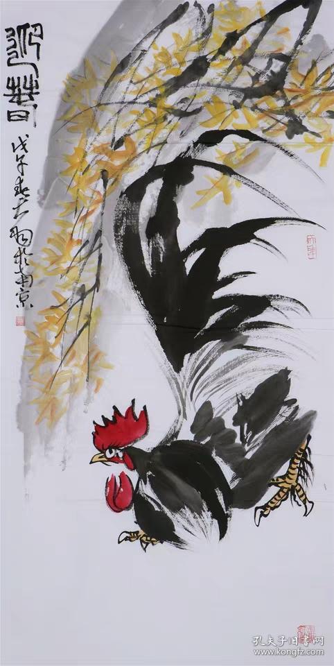 陈大羽国画公鸡纯手绘