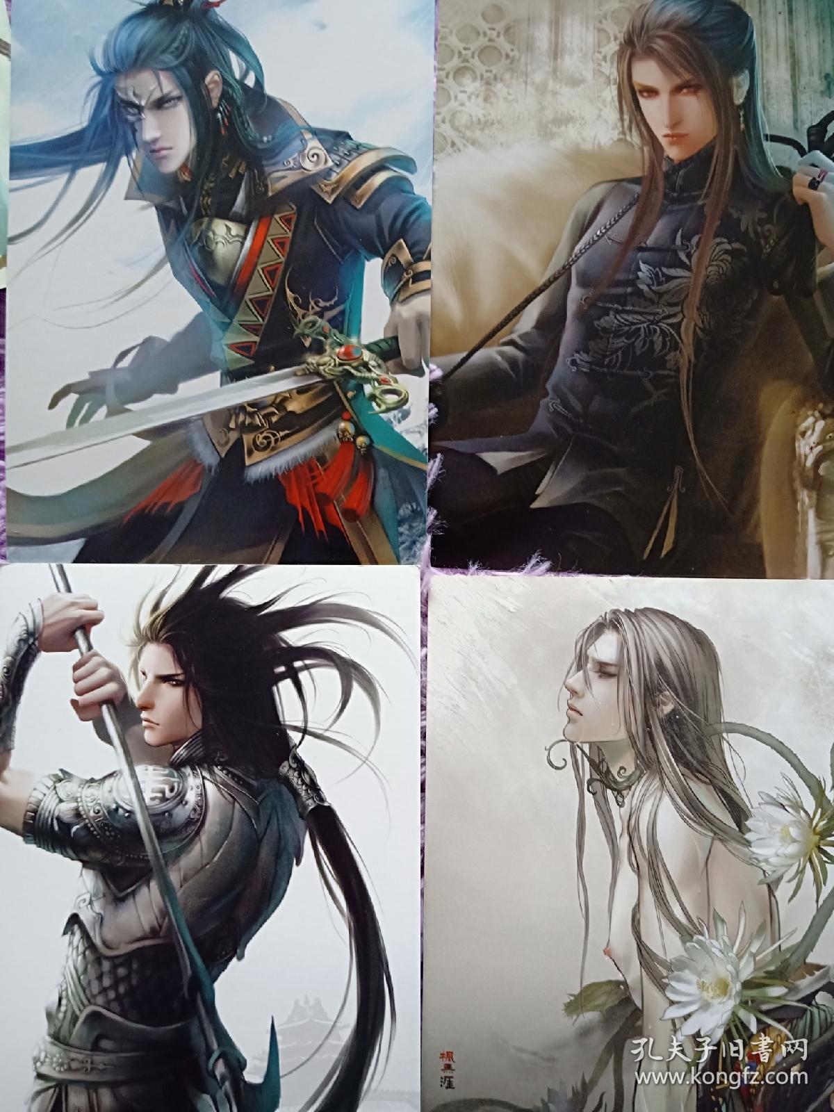 绝版卡通漫画名家典藏 黑色禁药 亲签明信片 书签 扑克