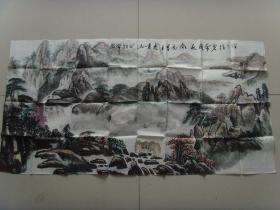 白桂芹：畫：溪下橫巖常流水（黑龍江省美術家協會會員，中國書畫家協會名譽副主席；中國領導干部網書畫研究院副院長；世界華人華僑社團聯合會理事；中國美術家協會會員）（帶簡介）
