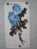 蓝牡丹 画一张 66/34厘米