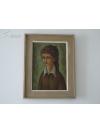1925年布面油画《肖像年轻女孩》--法国著名画家Jean Lareuse--有签名，带画框60*47.5厘米