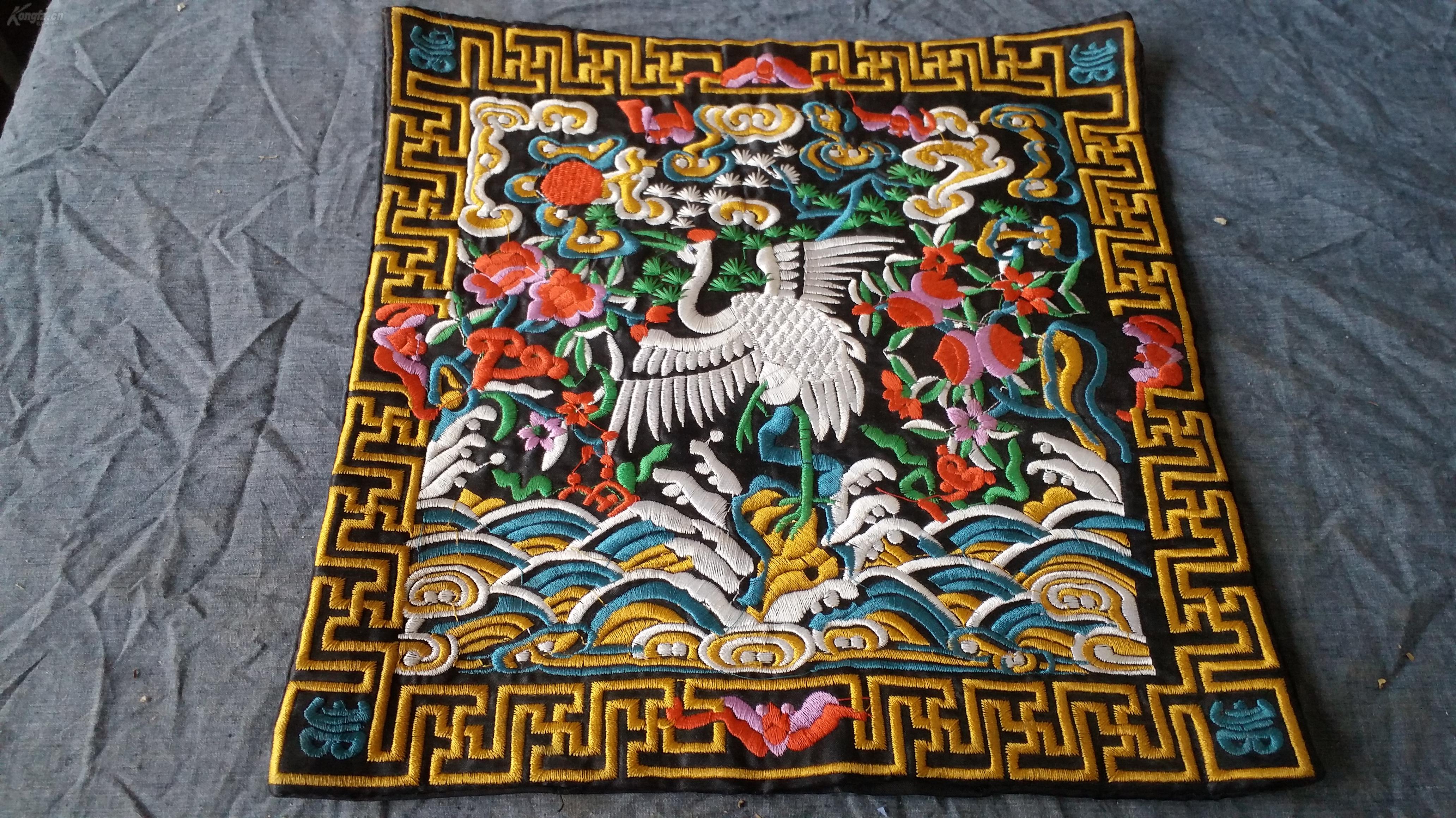 清官员官府鹤补子一块