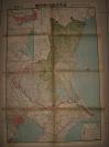 民國地圖 1925年日本交通分縣地圖之21  78x54cm
