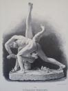 1895年木口木刻版画《摔跤》41×28厘米