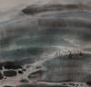 著名画家、南京市山水画研究会副秘书长 陈贝特 国画作品 《草原情》一幅（纸本镜心，约3.8平尺，钤印“贝持”）
 HXTX101898
