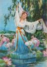 1979年 上海人民美术出版社出版 金雪尘、李慕白 绘宣传画《荷花舞》一张（尺寸：76.5*52.5cm）  HXTX107679
