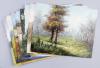 佚名 老油画作品“林间”、“河岸”、“山中秋景”等八幅（尺寸：24*30cm*8） HXTX109372