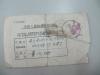 1965年中国人民邮政收款回帖一张 贴10分邮票一枚 邮戳3枚 尺寸13/8厘米  15