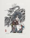 著名版畫家、中國美協藏書票研究會副主席 楊忠義 2012年親筆簽名 北京風情系列藏書票《戲劇人物》一幅（ 所售編號：101-120，版號隨機，限量500版，作品得自于藝術家本人?。〩XTX109026