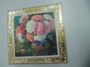 1978年 年历卡 一张 封面是花卉图案，背面有歌曲大寨红花遍地开   中国唱片社出品 尺寸8.5/8.5厘米