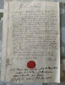 1848年德国的带火漆印章手写原始官方文件一份！保真！少见！