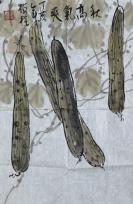 上海老书画家牛梅桂  丁亥年（2007）水墨画作品《秋高气爽》一幅（纸本软片，画芯约2.7平尺，钤印：牛梅桂印）HXTX307092