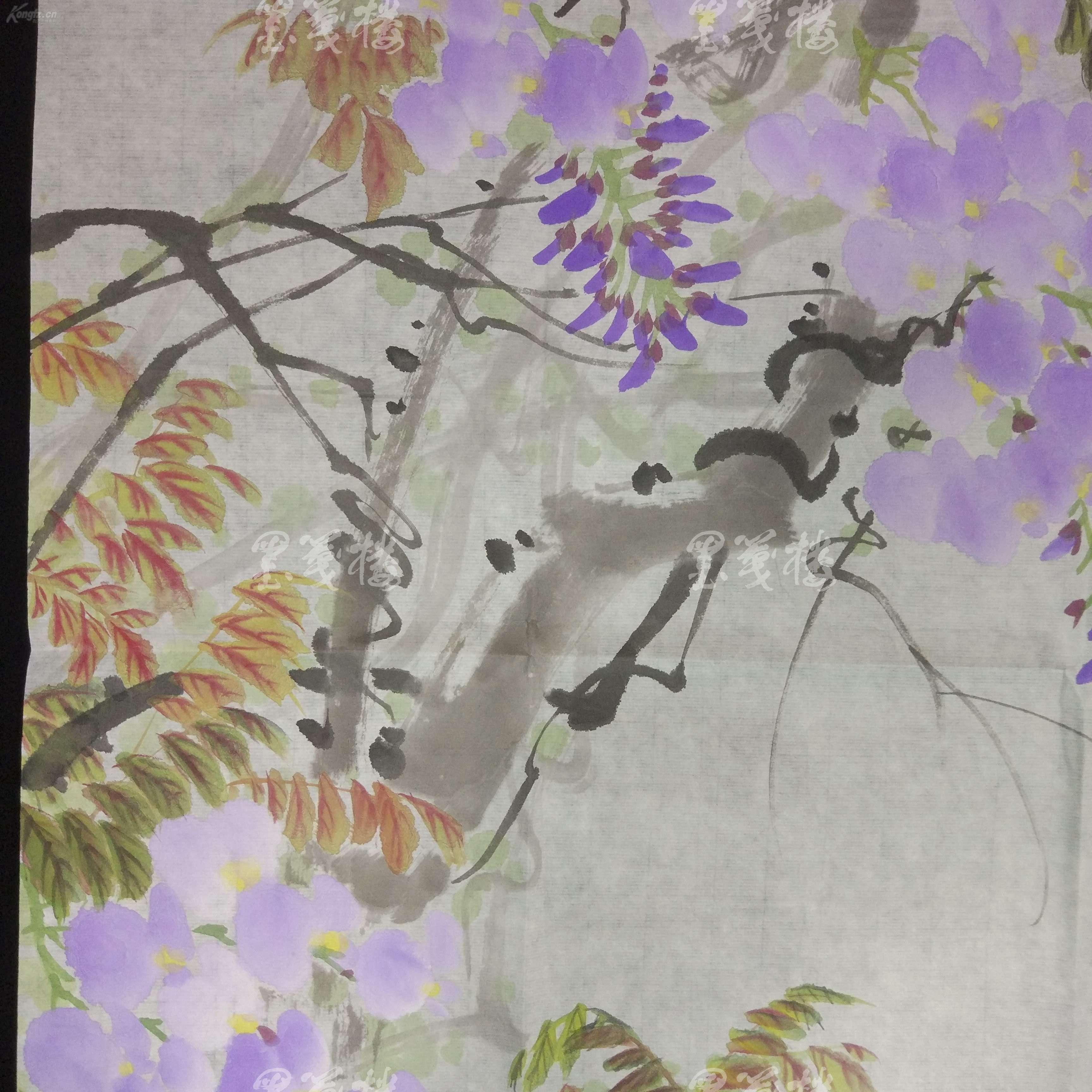 上海著名画家江寒汀及顾振乐弟子李清尧辛巳年2001水墨