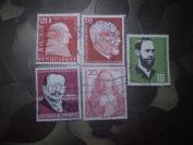 联邦德国 人物 邮票一组
