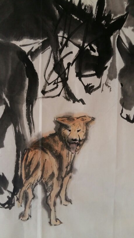 年底大促销……安徽著名画家(刘兴泉)四尺整张……小毛驴