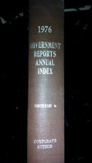 1976  GOVERNMENT  REPORTS  ANNUAL  INDEX   SECTION  4