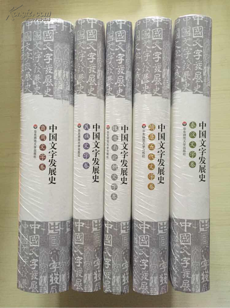 中国文字发展史(精装全五册)臧克和教授主编,含《商周文字卷》《秦汉