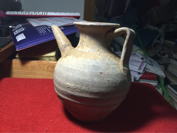 出水汉代陶壶,品完好,博物馆级珍品