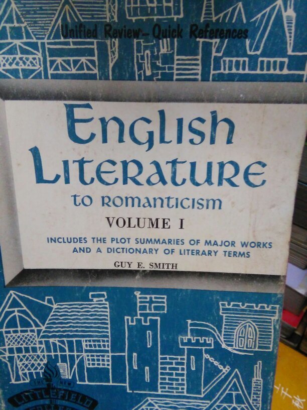 ENGLISH  LITERATURE To Romanticism Volume 1