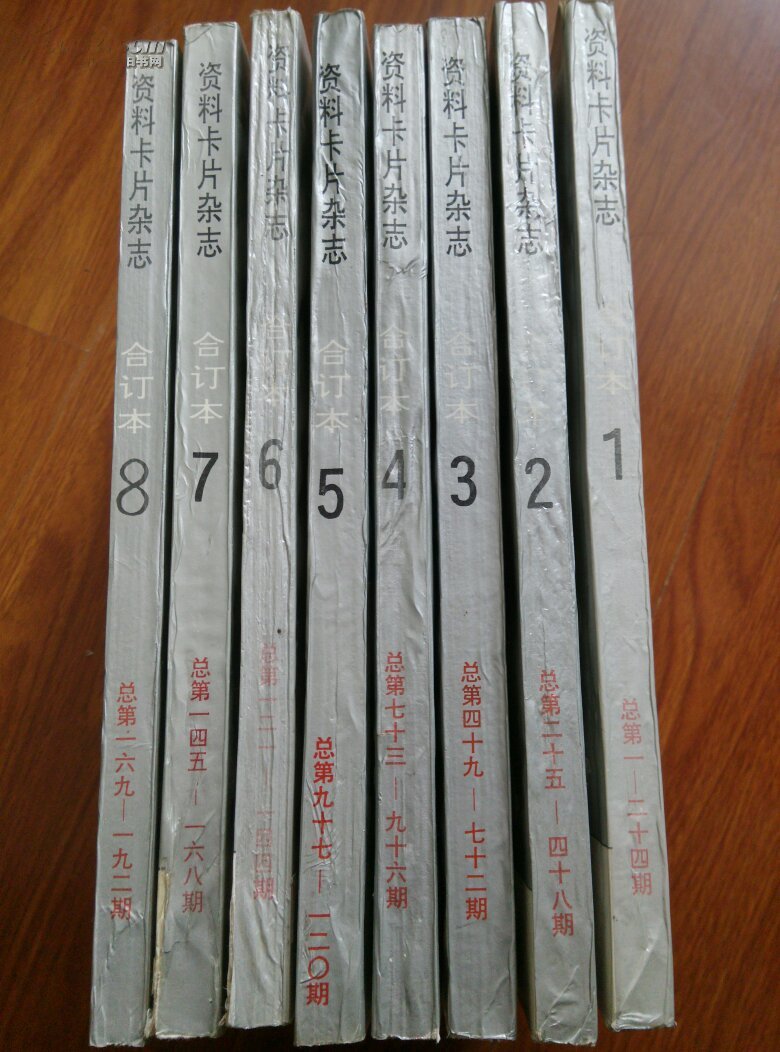 资料卡片杂志合订本(1-8)