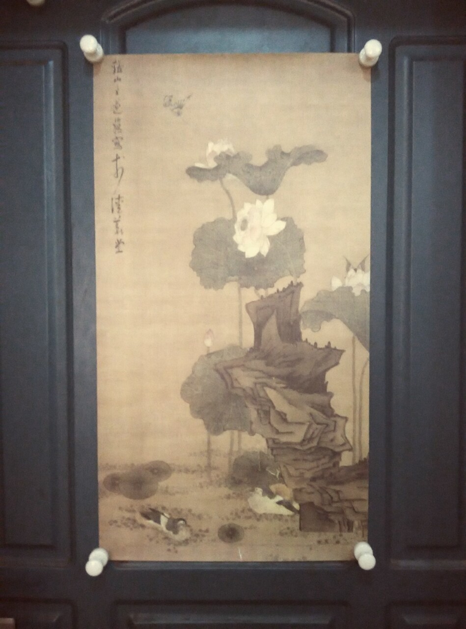 明陈洪绶荷花鸳鸯图