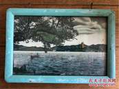 五六十年代  丝织品 西湖风景 雷锋塔 原框