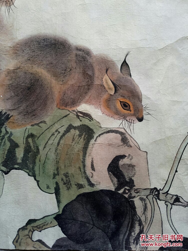 中国近现代美术史开派巨匠动物画一代宗师刘奎龄松鼠