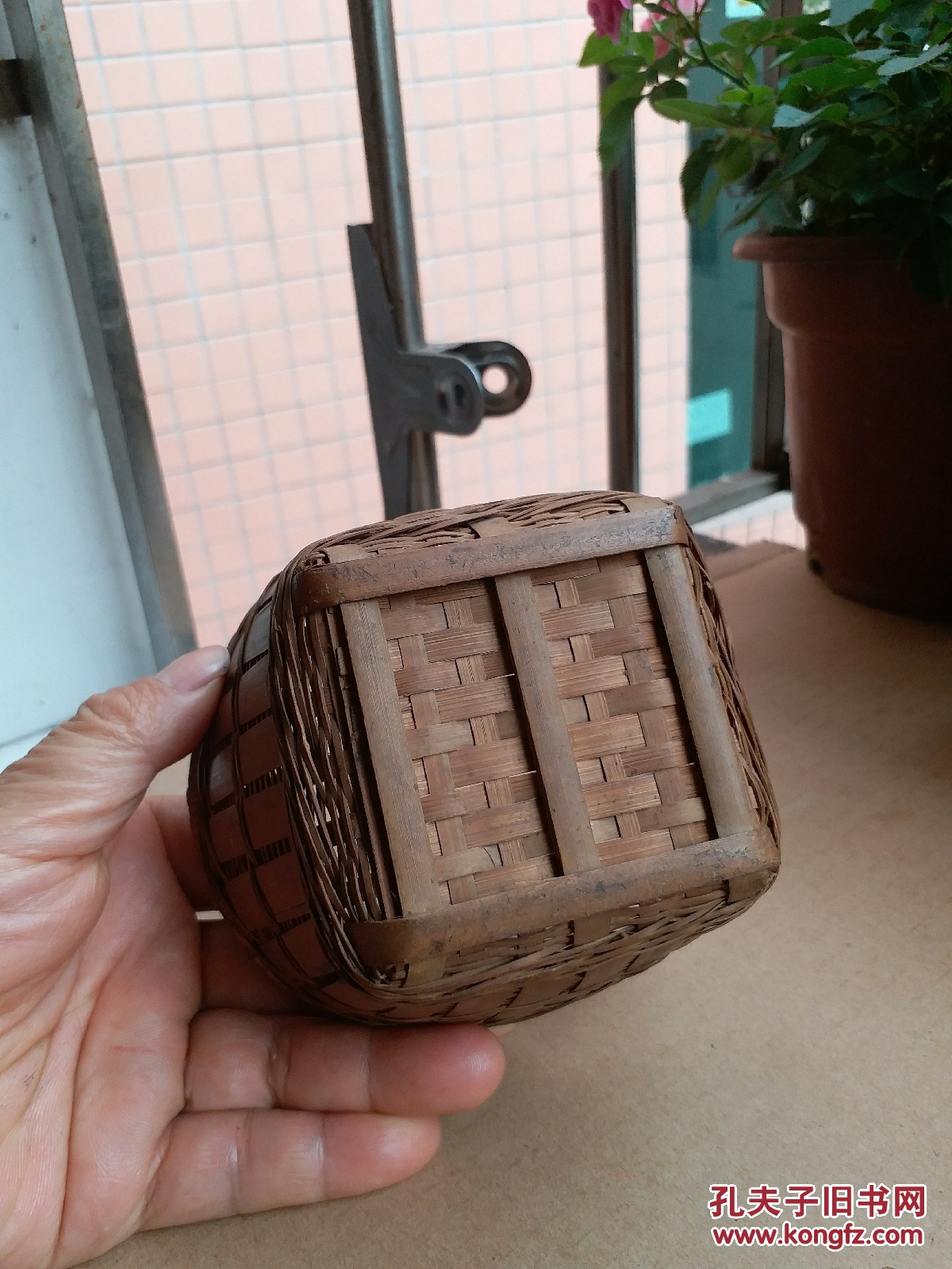 百年精巧竹编小罗筐