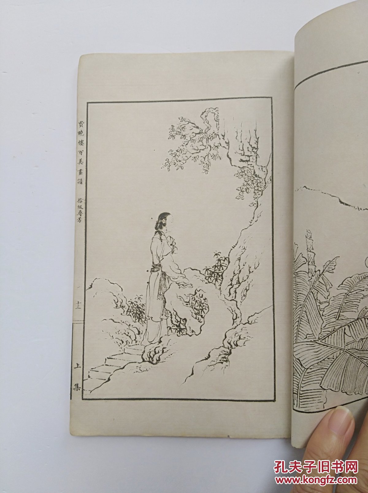 费晓楼百美画谱上册原装加衬