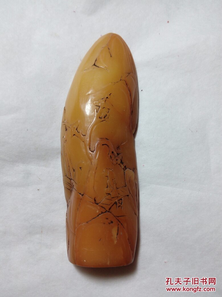 高山田黄冻石老印章一枚