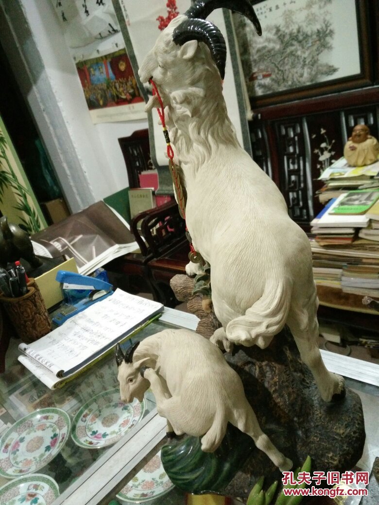 石湾陶艺手制原作限量版领头羊广东省陶瓷工艺美术大师梁润枝的精美力