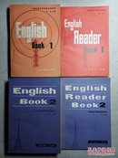 广播电视外语讲座试用教材English Book（1.2）、课外读物English Reader Book（1.2）四册合售 品佳