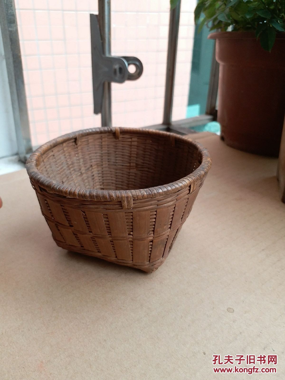 百年精巧竹编小罗筐