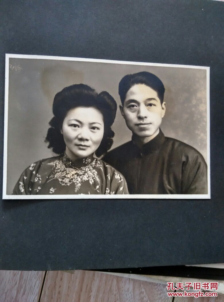 民国老照片;【民盟创始人之一  陆钦墀与蒋孝超】见详细描述;民盟云南