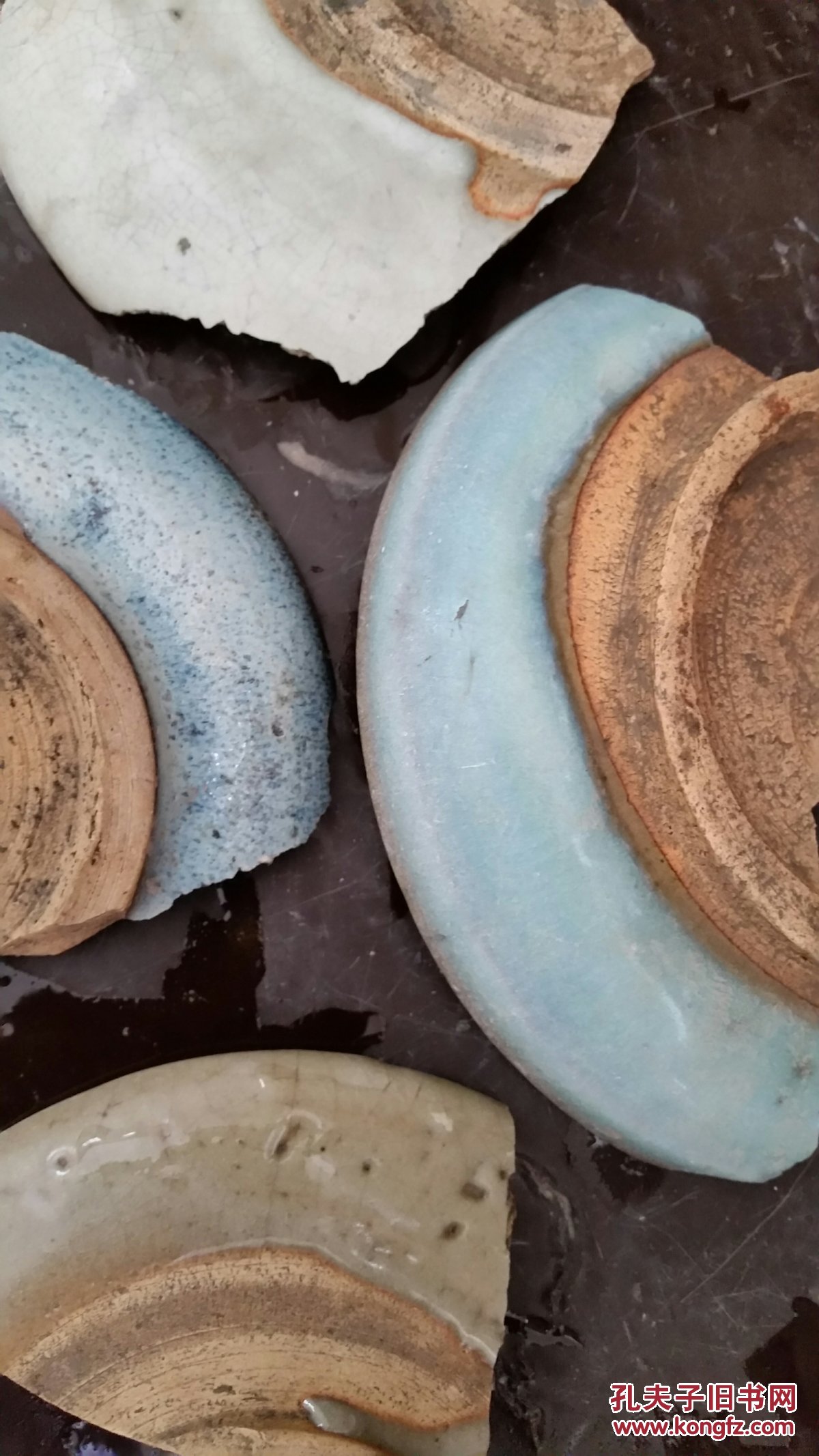 元代钧瓷盘子标本5块