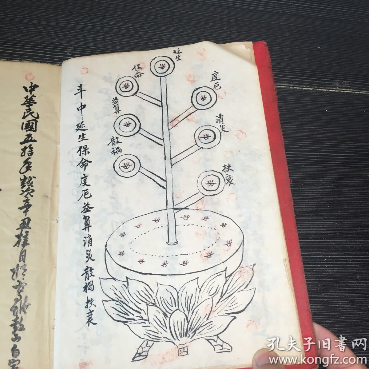 早期手抄本礼斗消灾解咒延寿赐福三天科仪手抄本一厚册