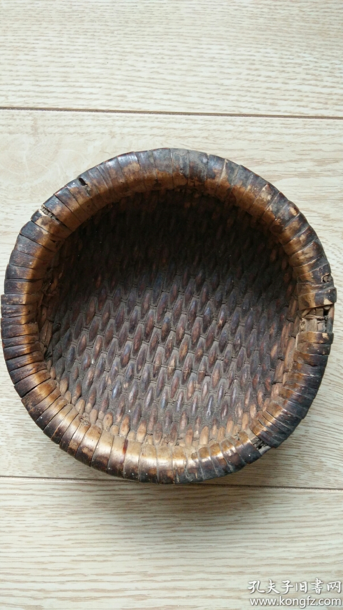 民俗藤编小圆笸箩