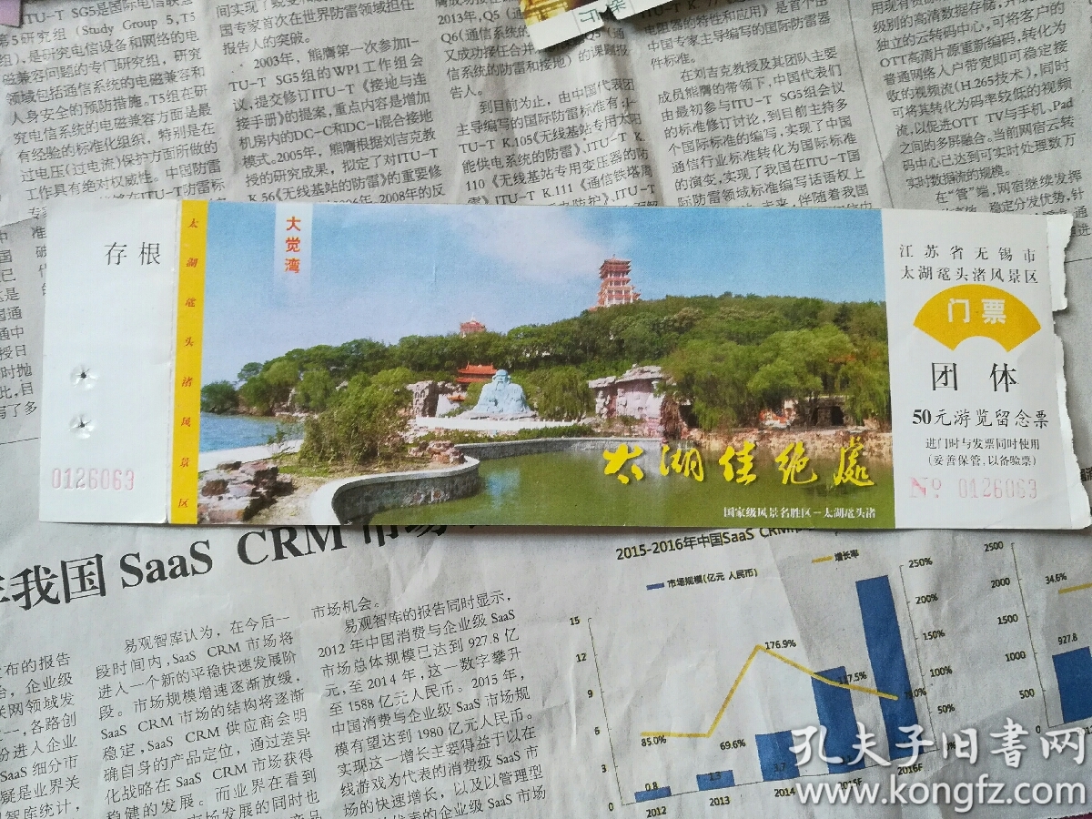 江苏省无锡市太湖鼋头渚风景区门票(团体)